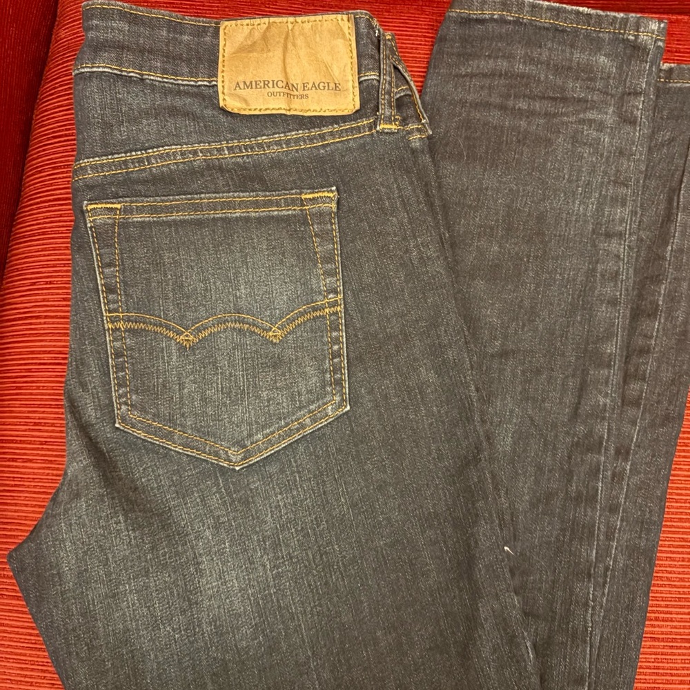 American Eagle Outfitters Women’s  Deep Indigo Straight Jeans